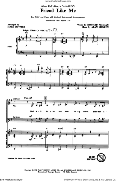 Friend Like Me (from Aladdin) (arr. Mark Brymer)