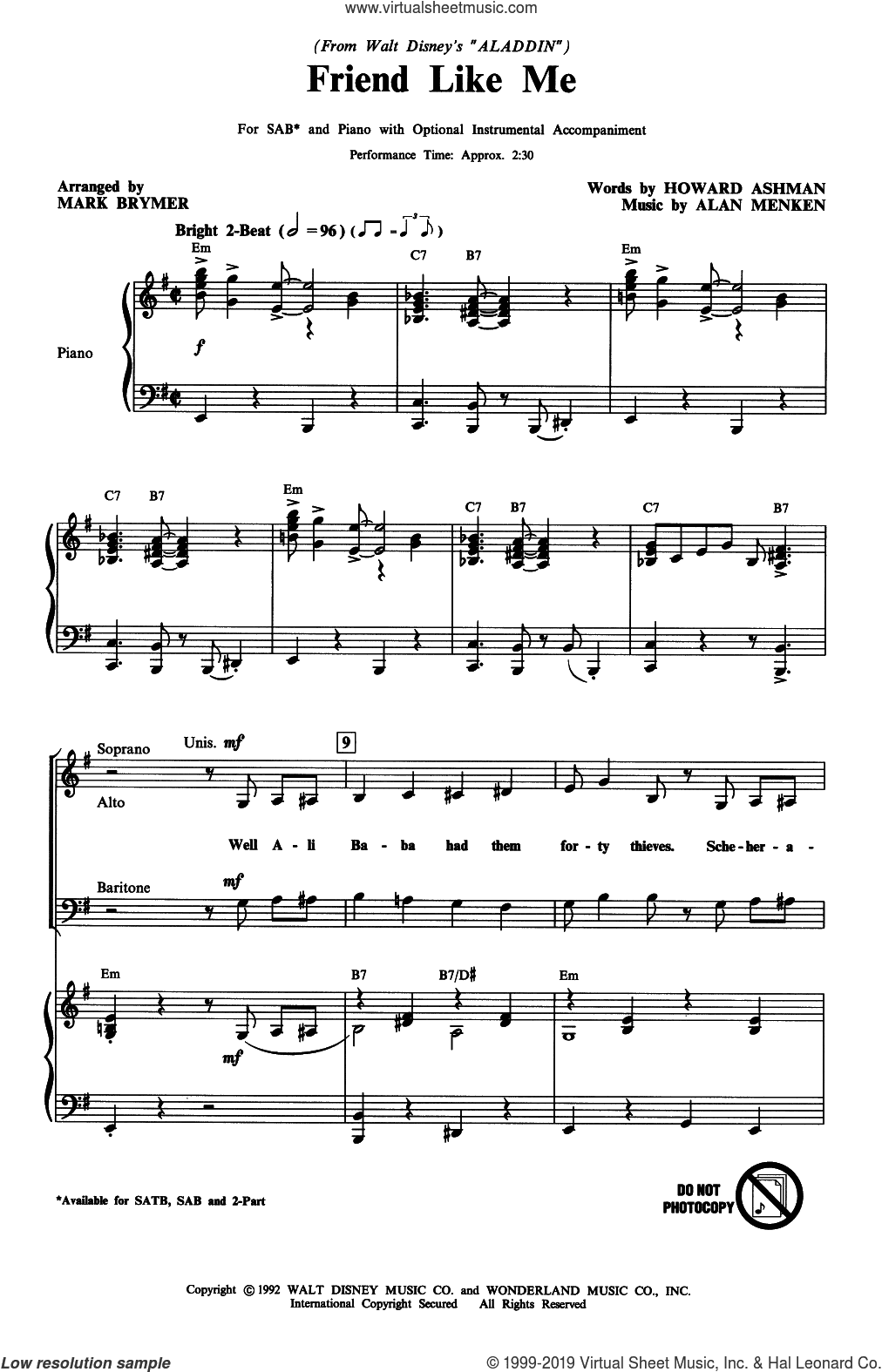 Friend Like Me (from Aladdin) (arr. Mark Brymer)