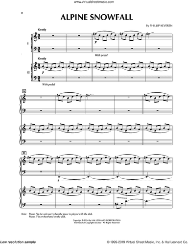 Alpine Snowfall (from Presto Scherzo) (for 2 pianos)