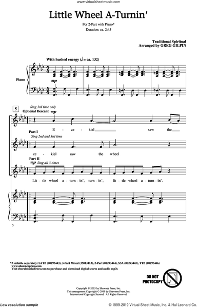 Little Wheel A-Turnin' (arr. Greg Gilpin)