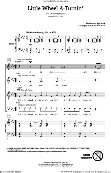 Little Wheel A-Turnin' (arr. Greg Gilpin)