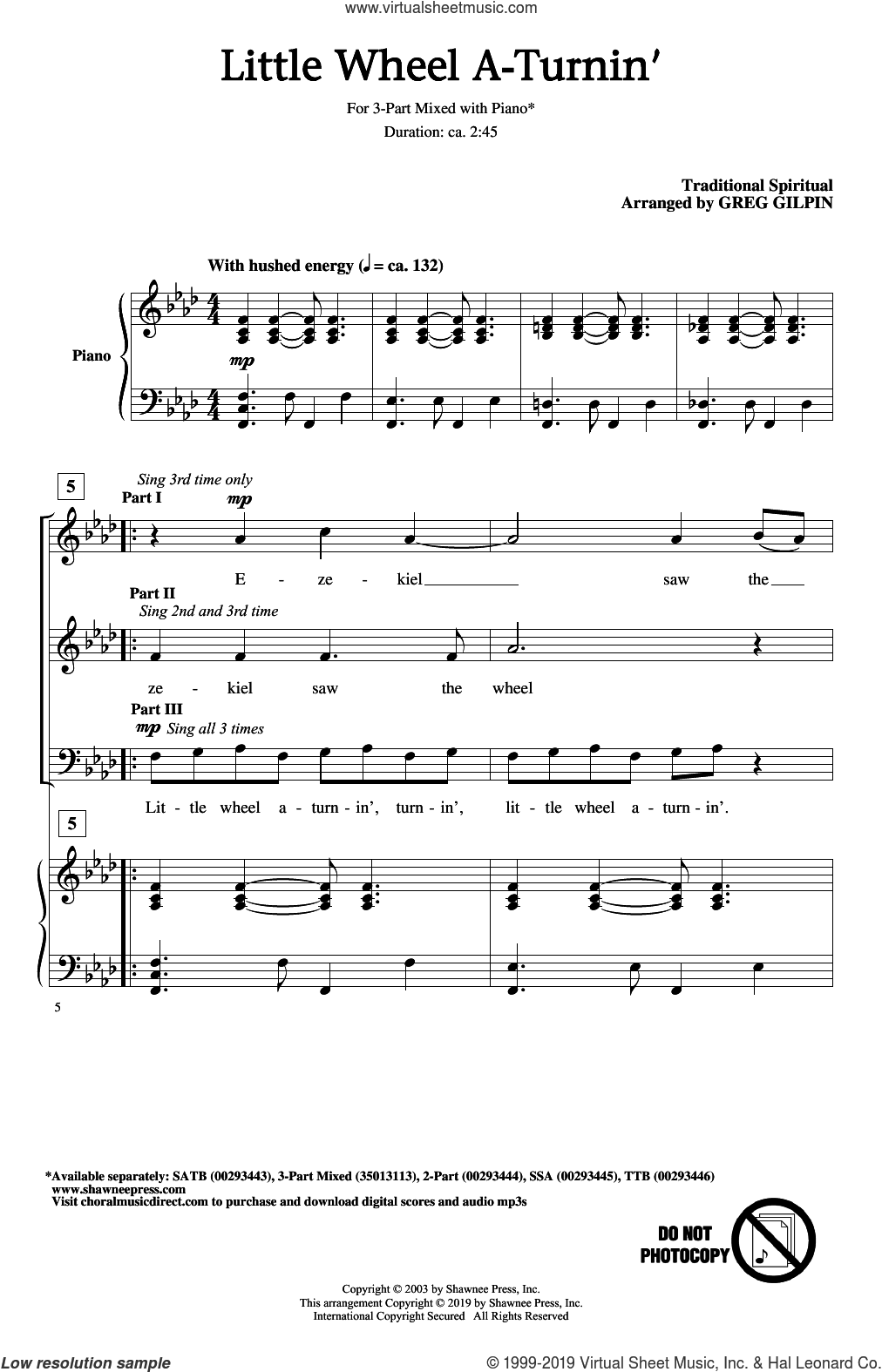 Little Wheel A-Turnin' (arr. Greg Gilpin)