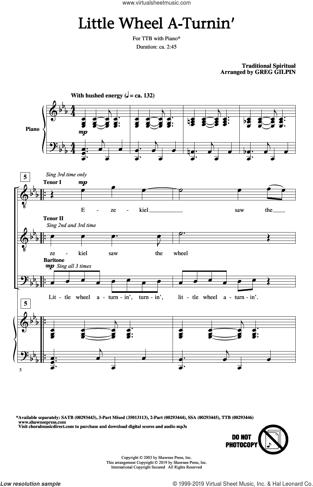 Little Wheel A-Turnin' (arr. Greg Gilpin)