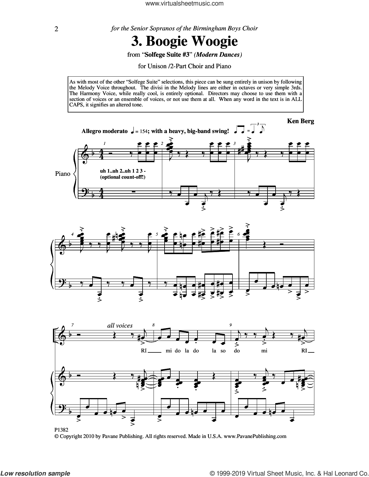 Boogie Woogie (from "Solfege Suite #3")