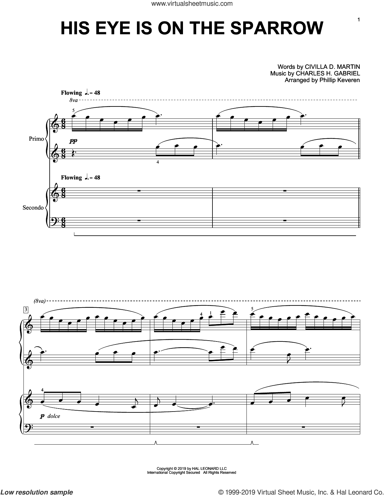 His Eye Is On The Sparrow (arr. Phillip Keveren)