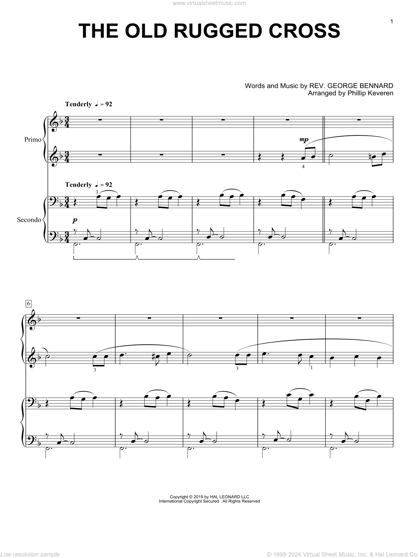 The Old Rugged Cross (arr. Phillip Keveren)