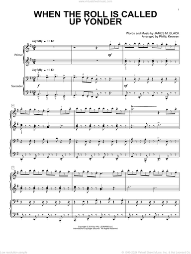 When The Roll Is Called Up Yonder (arr. Phillip Keveren)