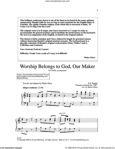 Worship Belongs to God, Our Maker (arr. Walter Ehret)