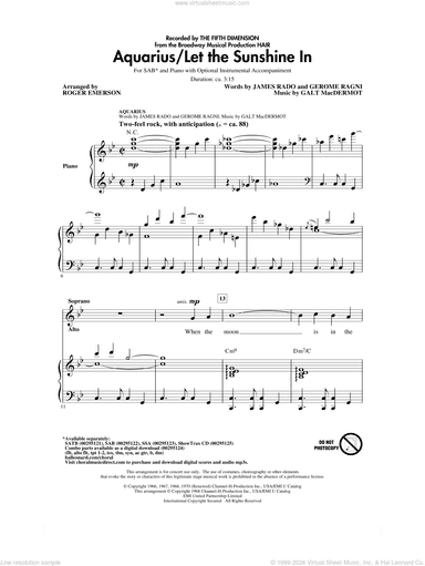 Aquarius / Let the Sunshine In (from the musical Hair) (arr. Roger Emerson)