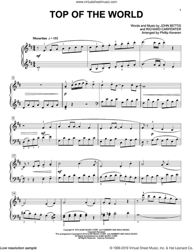 Top Of The World (arr. Phillip Keveren)