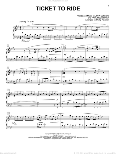 Ticket To Ride (arr. Phillip Keveren)