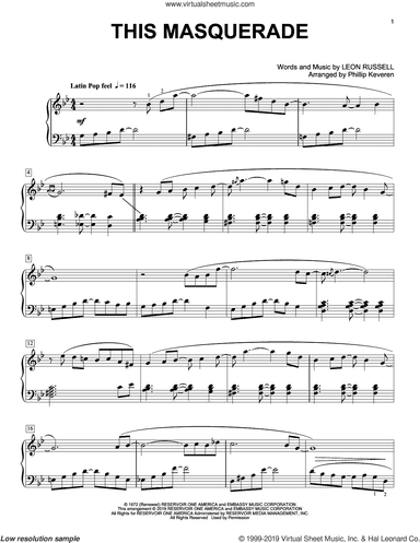 This Masquerade (arr. Phillip Keveren)