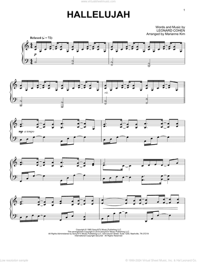 Hallelujah (arr. Marianne Kim)
