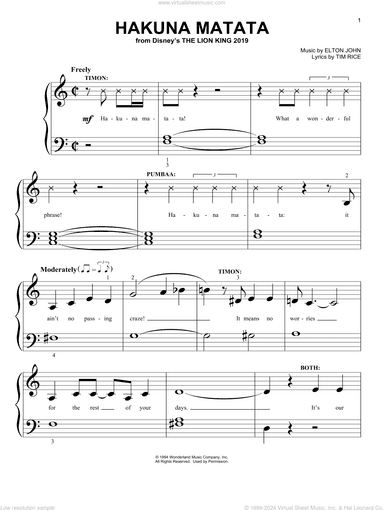 Hakuna Matata (from The Lion King 2019)