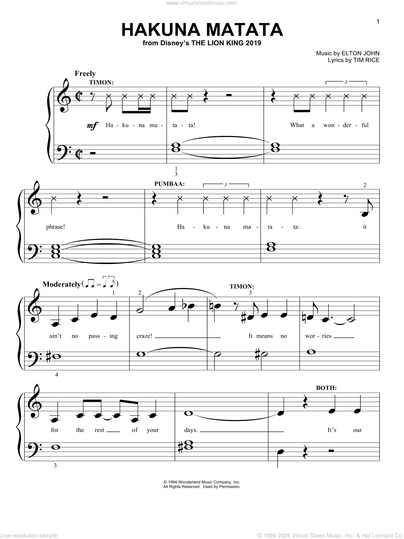 Hakuna Matata (from The Lion King 2019)