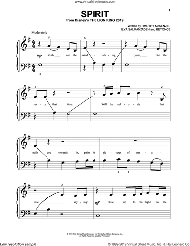 Spirit (from The Lion King 2019), (beginner)