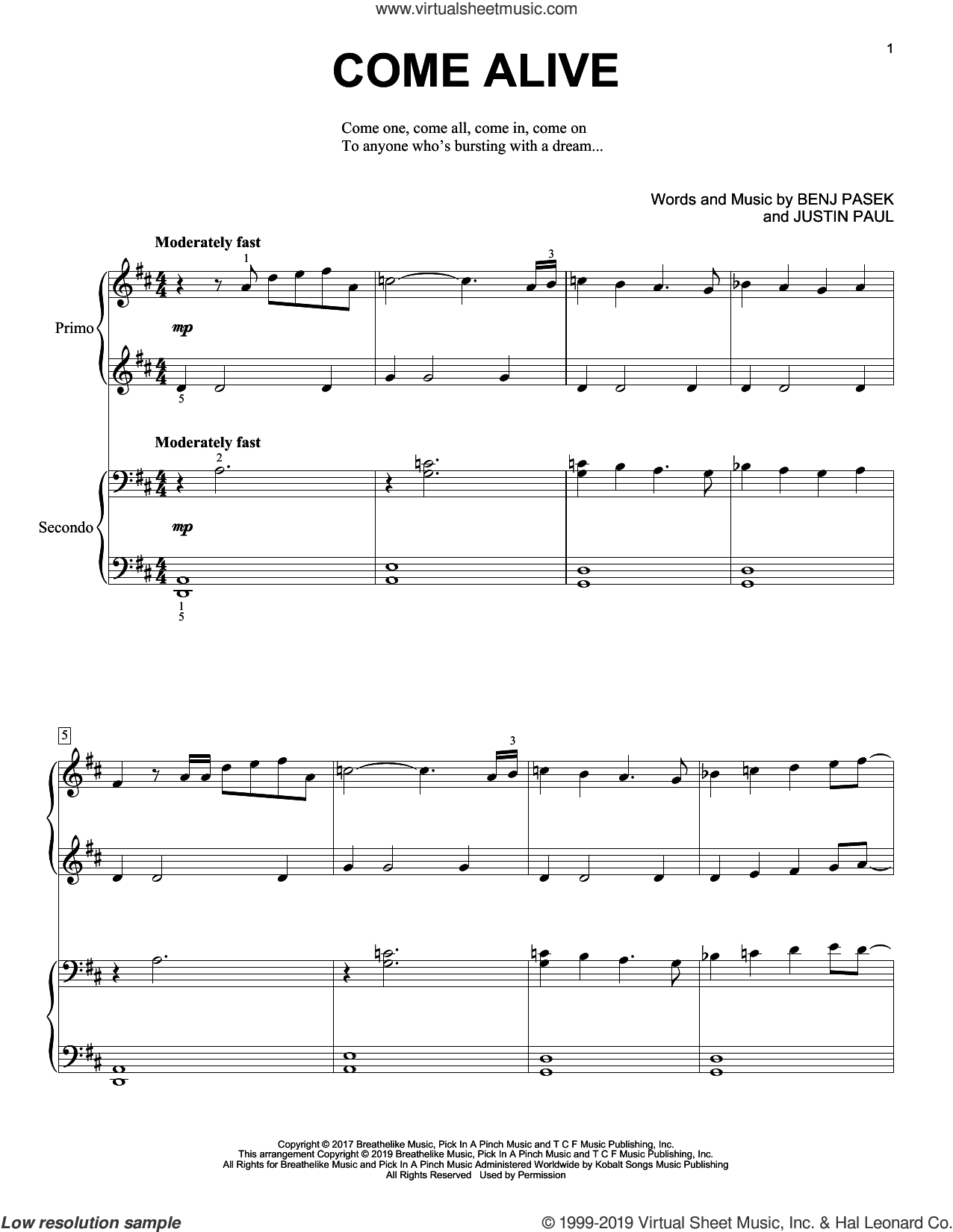 Come Alive (from The Greatest Showman)