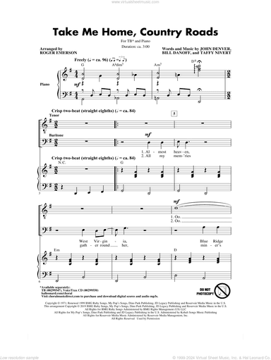 Take Me Home, Country Roads (arr. Roger Emerson)