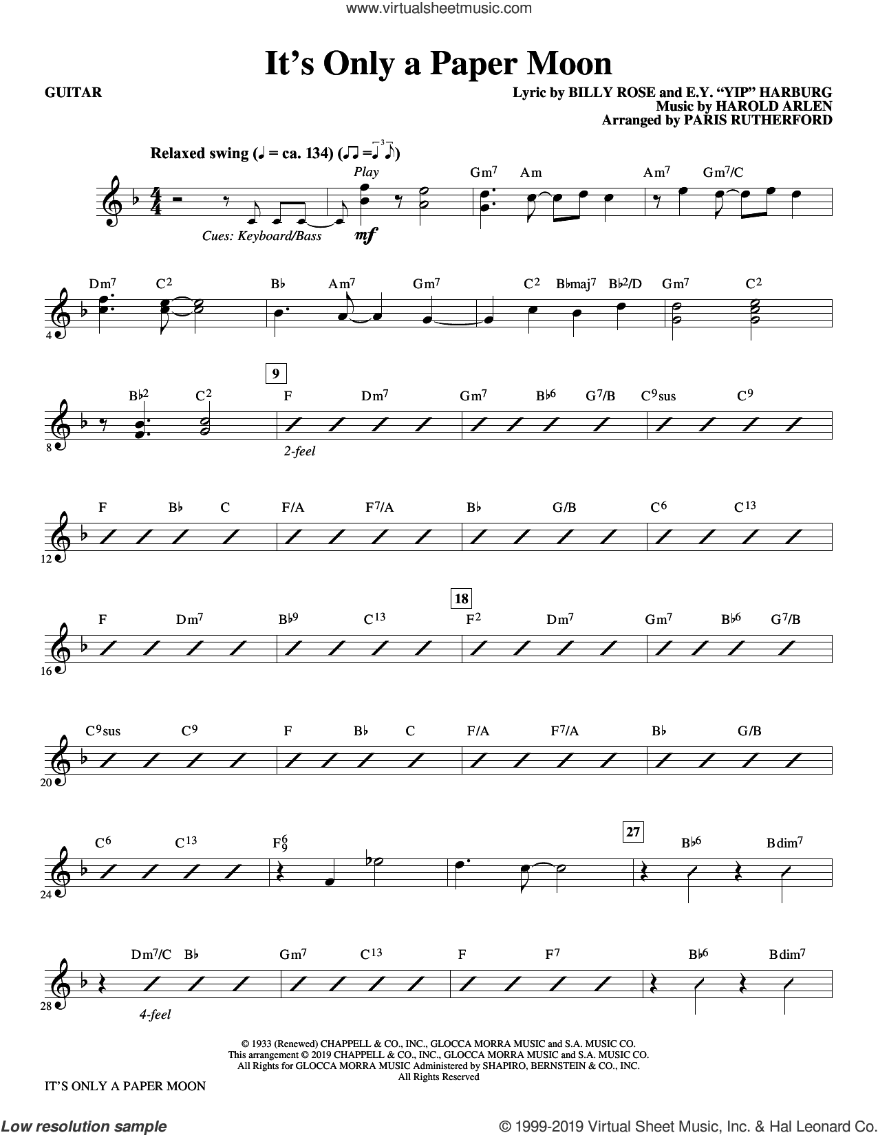 It's Only A Paper Moon (arr. Paris Rutherford)