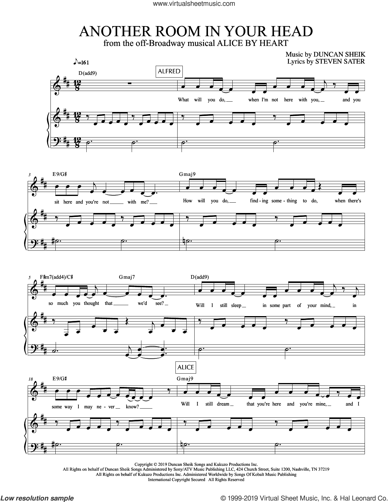 Another Room In Your Head (from Alice By Heart)