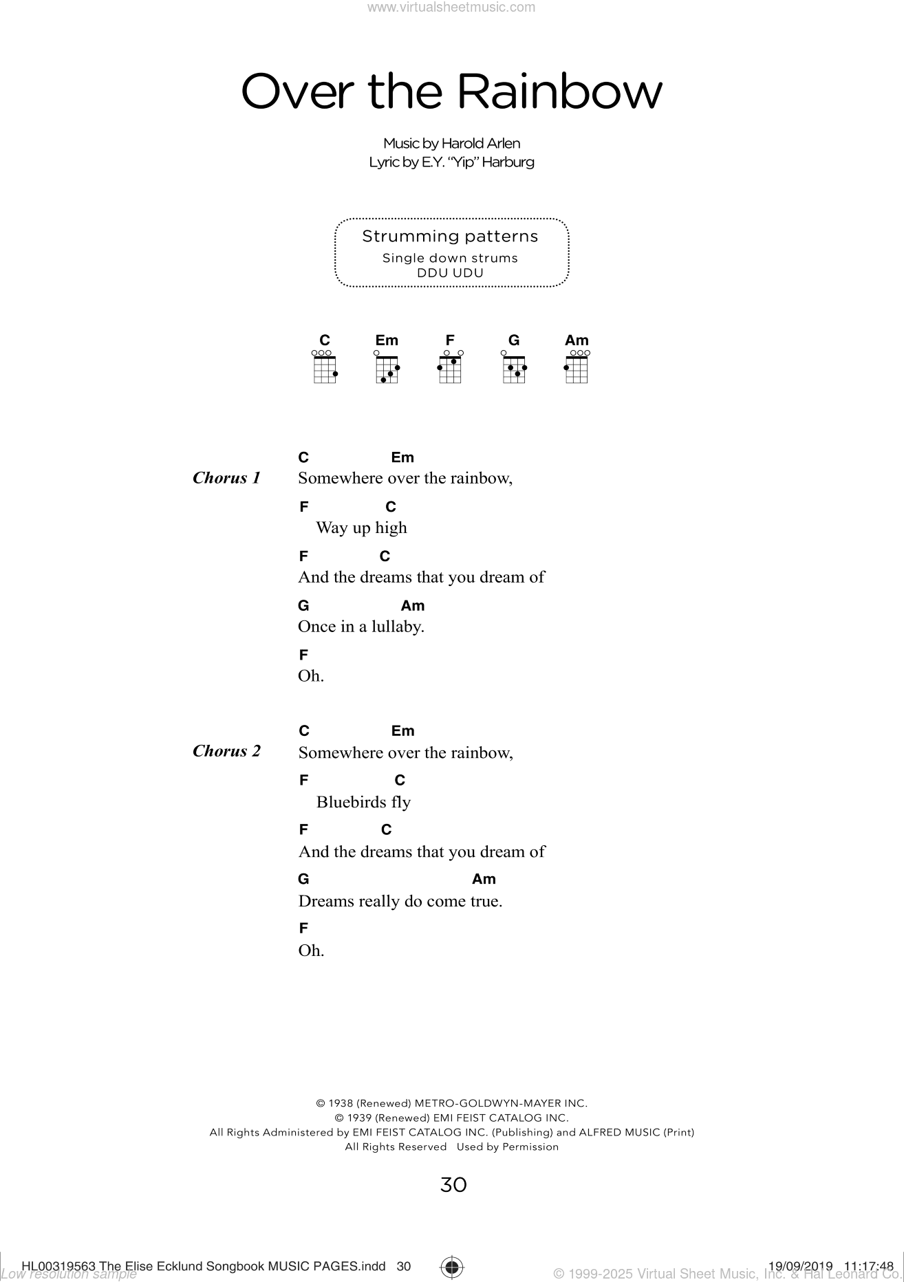 Over The Rainbow (arr. Elise Ecklund)