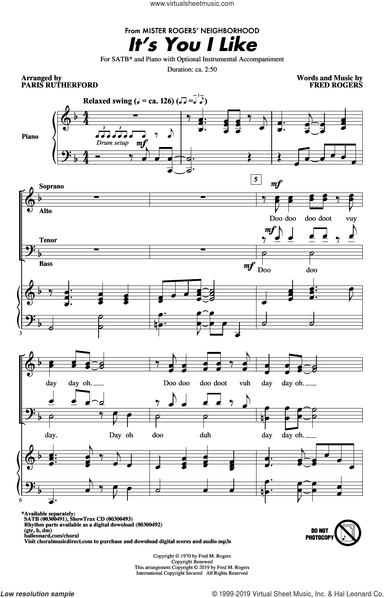 It's You I Like (from Mister Rogers' Neighborhood) (arr. Paris Rutherford)