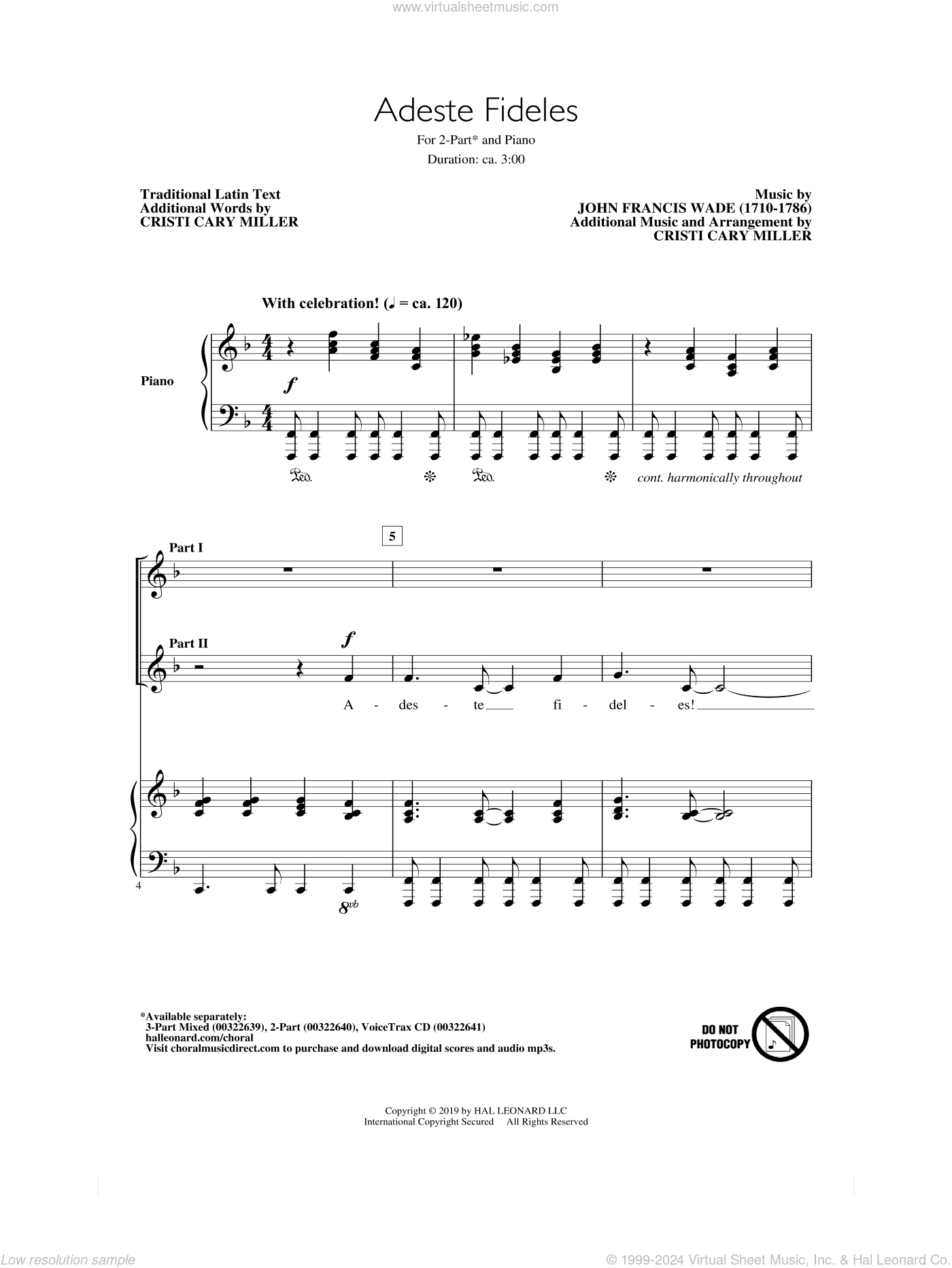 Adeste Fideles (arr. Cristi Cary Miller)