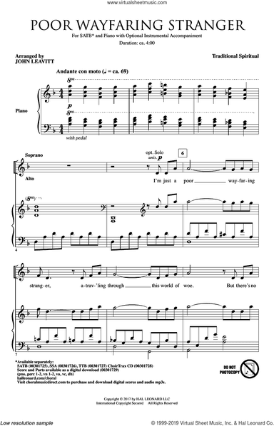 Poor Wayfaring Stranger (arr. John Leavitt)