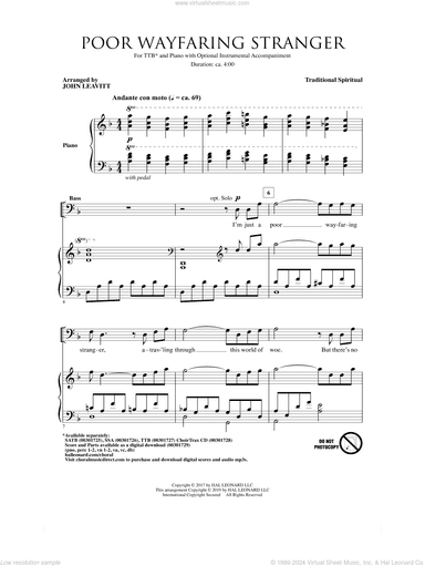 Poor Wayfaring Stranger (arr. John Leavitt)