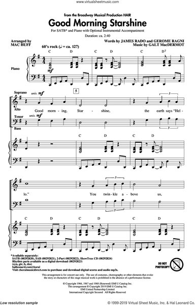 Good Morning Starshine (from Hair) (arr. Mac Huff)