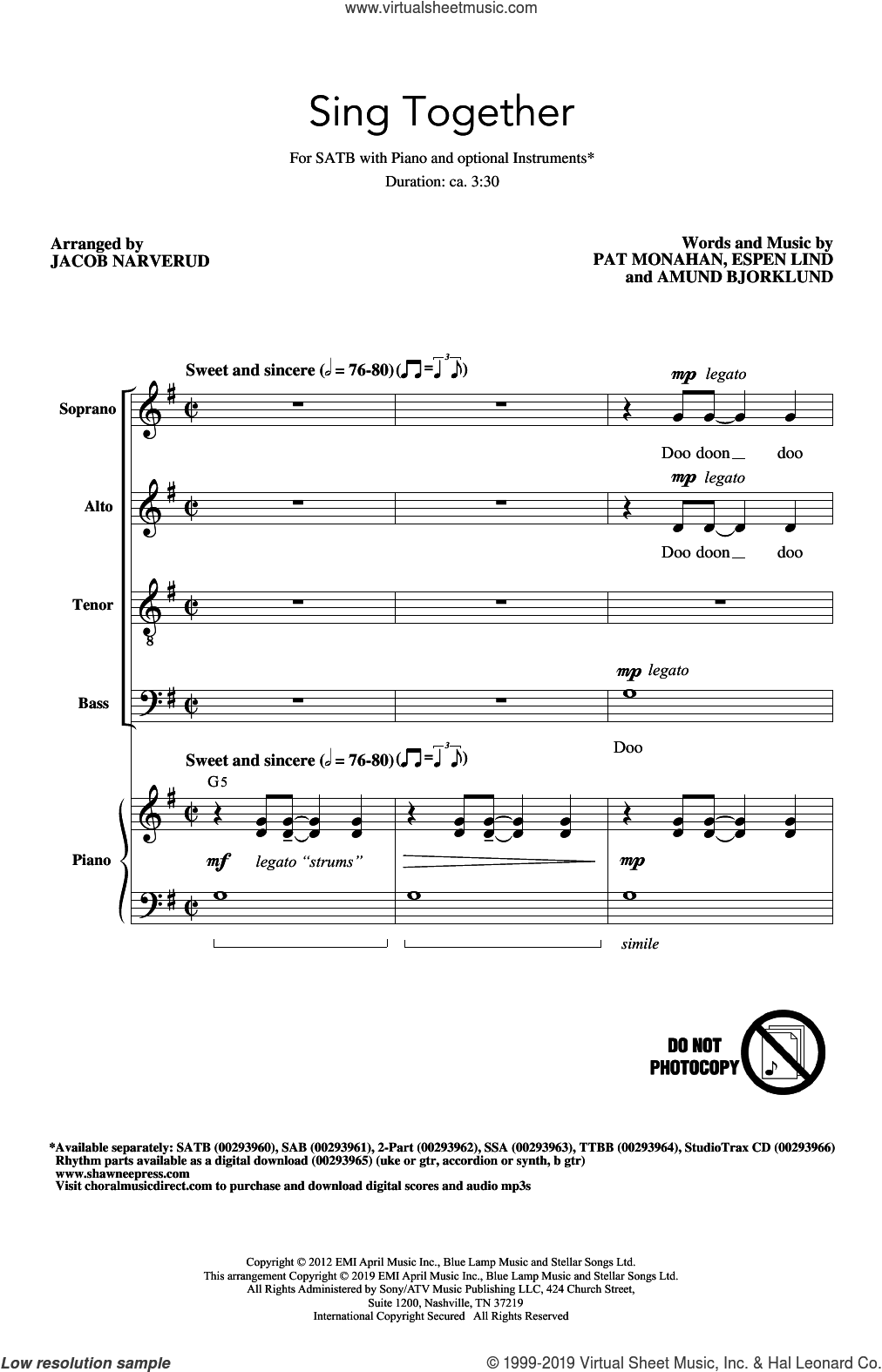 Sing Together (arr. Jacob Narverud)