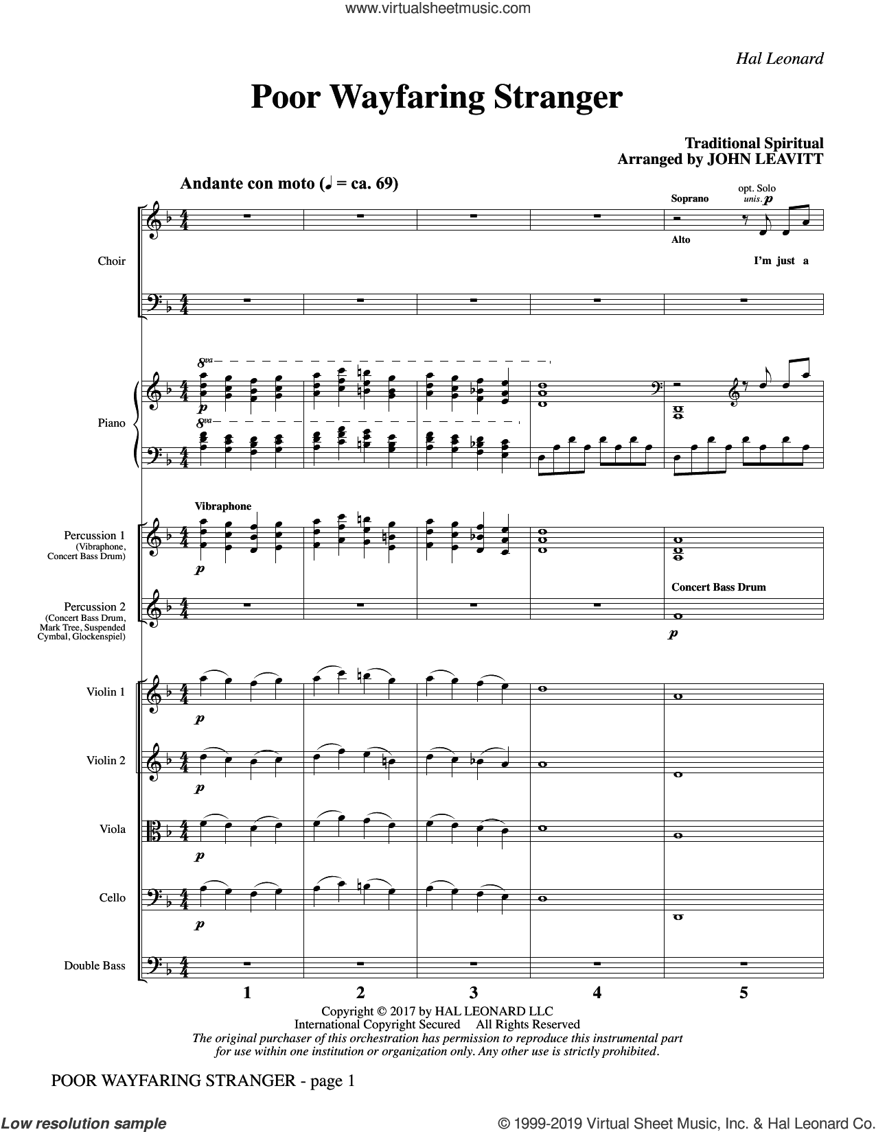 Poor Wayfaring Stranger (arr. John Leavitt)