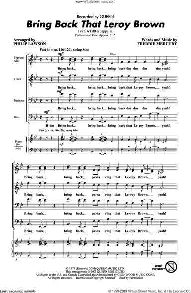Bring Back That Leroy Brown (arr. Philip Lawson)