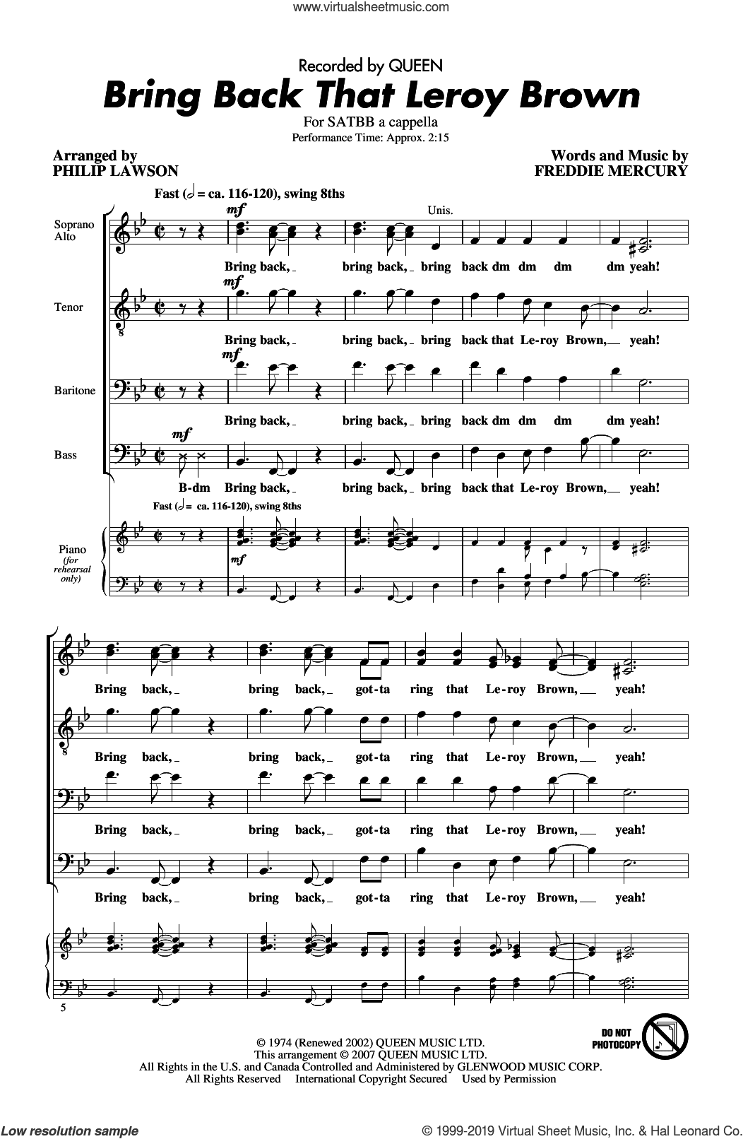 Bring Back That Leroy Brown (arr. Philip Lawson)
