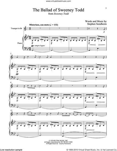 The Ballad Of Sweeney Todd (from Sweeney Todd)