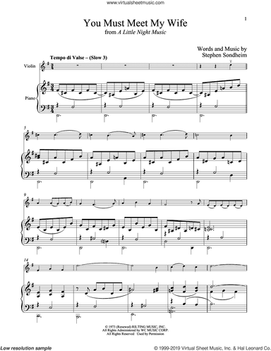 You Must Meet My Wife (from A Little Night Music)