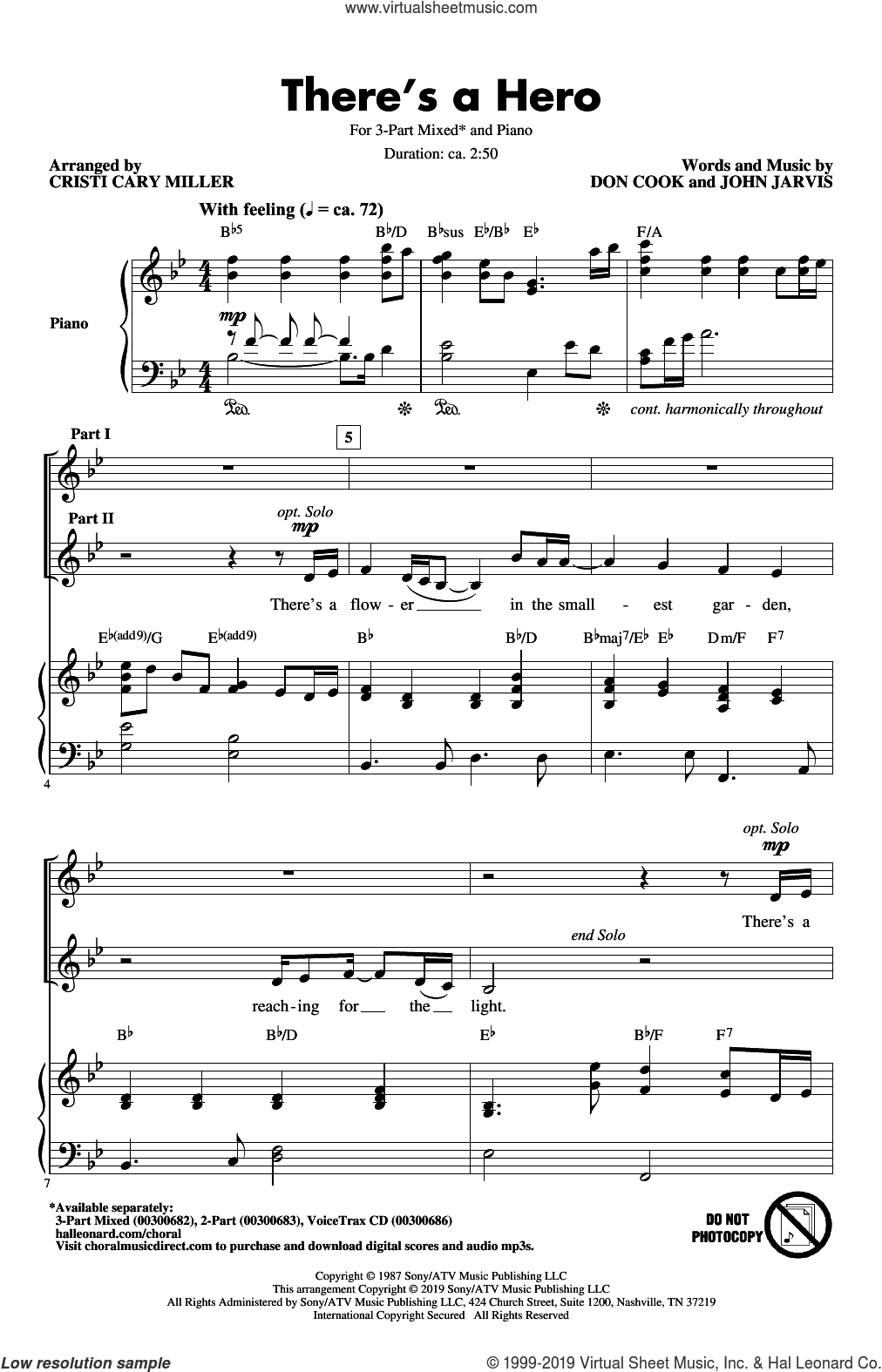 There's A Hero (arr. Cristi Cary Miller)