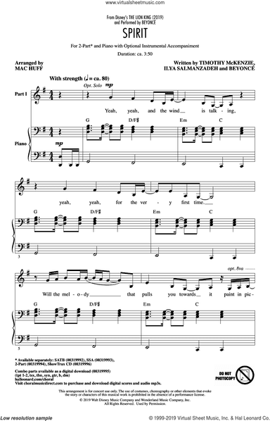 Spirit (from The Lion King 2019) (arr. Mac Huff)