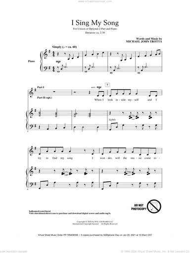 I Sing My Song