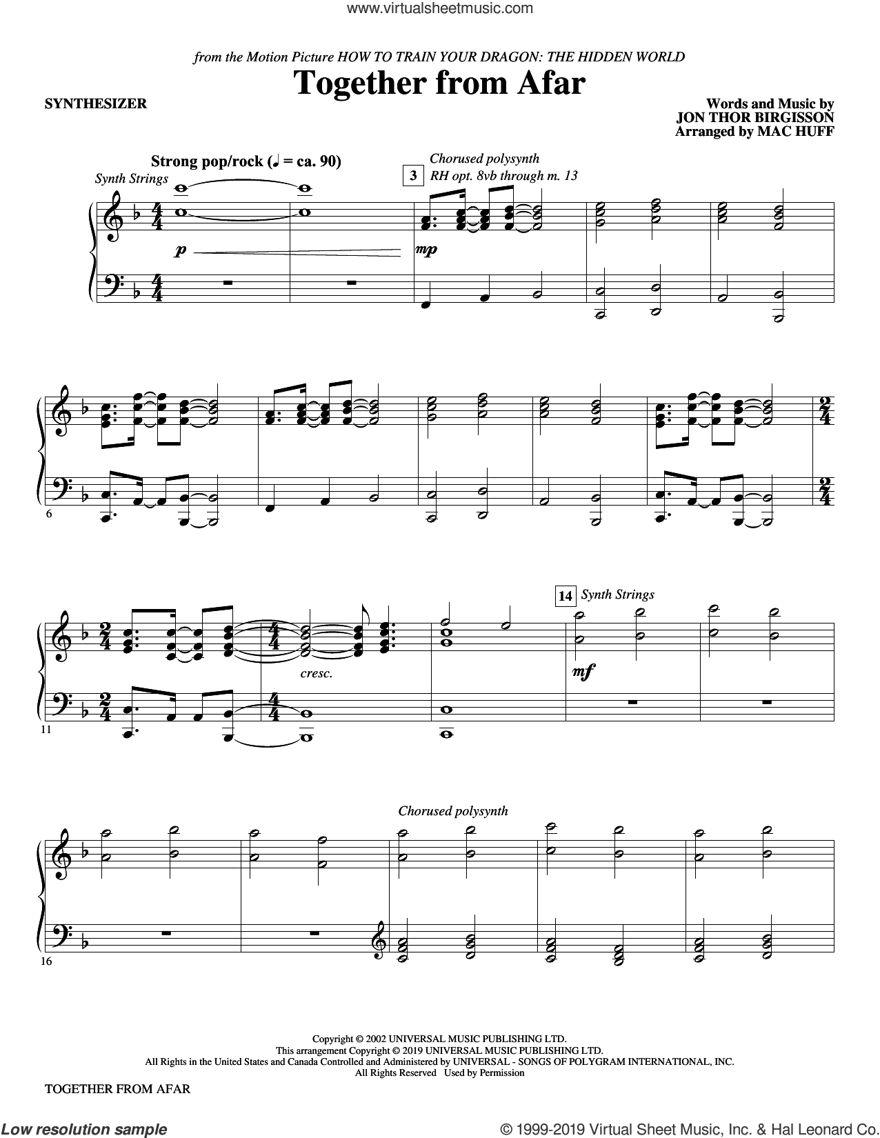 Together From Afar (from How to Train Your Dragon: The Hidden World) (arr. Mac Huff)
