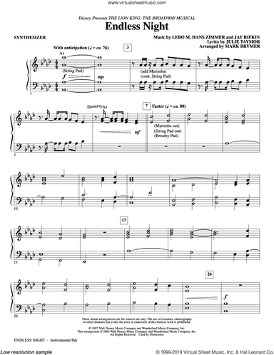 Endless Night (from The Lion King: Broadway Musical) (arr. Mark Brymer)