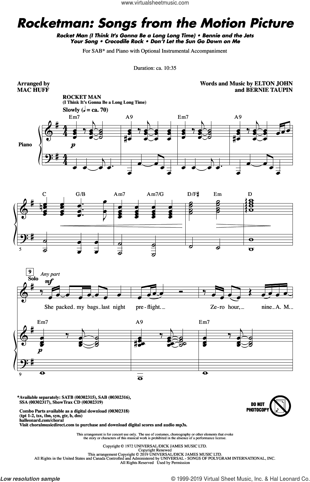 Rocketman: Songs from the Motion Picture (arr. Mac Huff)