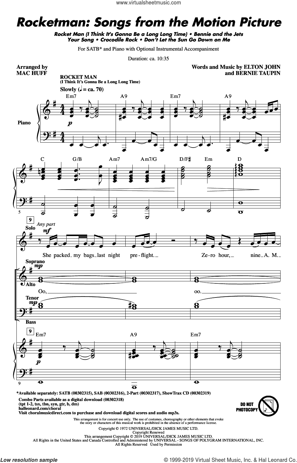 Rocketman: Songs from the Motion Picture (arr. Mac Huff)