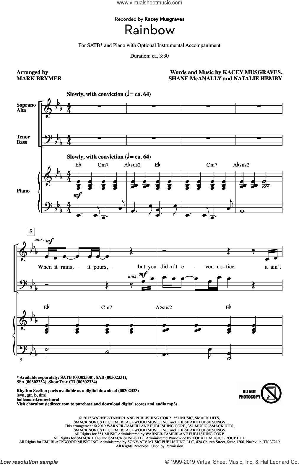Rainbow (arr. Mark Brymer)