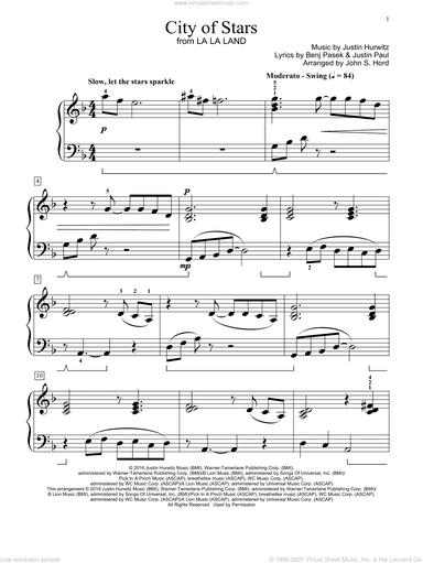 City Of Stars (from La La Land) (arr. John S. Hord)