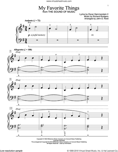 My Favorite Things (from The Sound Of Music) (arr. John S. Hord)