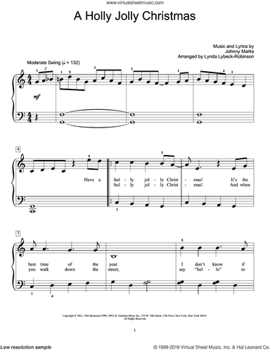 A Holly Jolly Christmas (arr. Lynda Lybeck-Robinson)