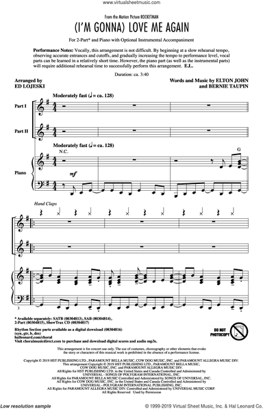 (I'm Gonna) Love Me Again (from Rocketman) (arr. Ed Lojeski)