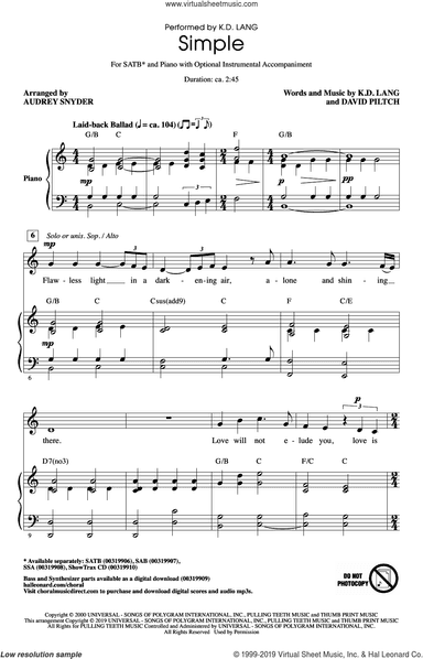 Simple (arr. Audrey Snyder)