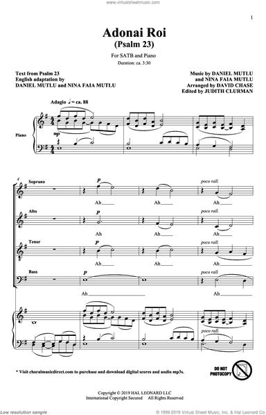 Adonai Roi (Psalm 23) (Rejoice: Honoring the Jewish Spirit) (arr. David Chase)